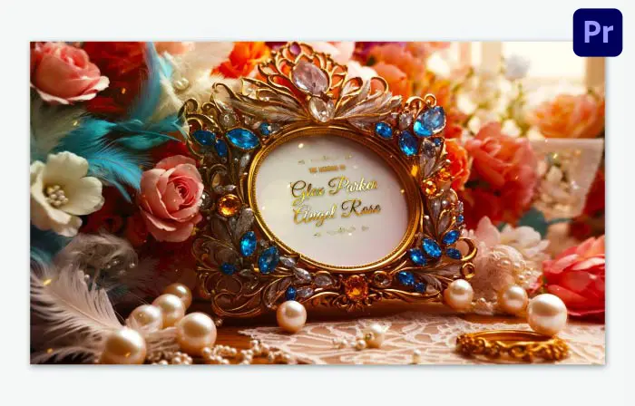 Vibrant 3D Feather Design Wedding Invitation Slideshow
